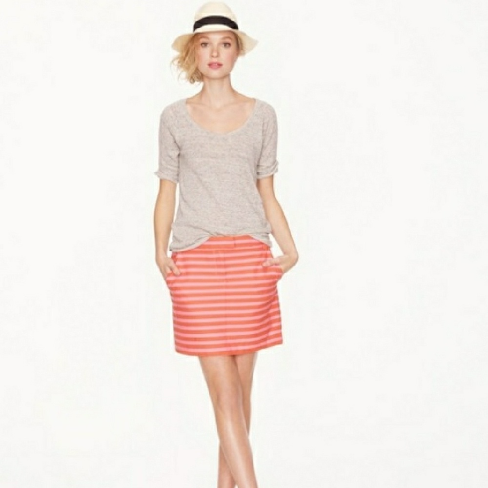 J. Crew striped skirt